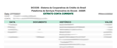 Banco Cooperativo do Brasil (SICOOB) - layout 2