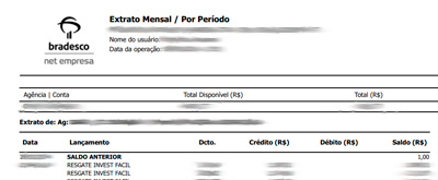 Banco Bradesco - layout 5