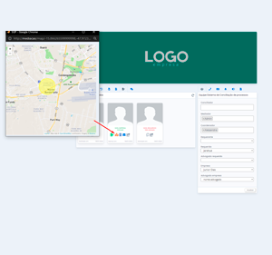 Mapas com pontos de referência.