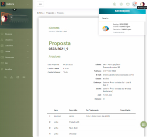 Sistemas de gerenciamento de propostas.